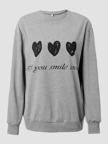 

Casual Boho Cotton Blends Sweatshirt, Gray, Sweatshirts & Hoodies