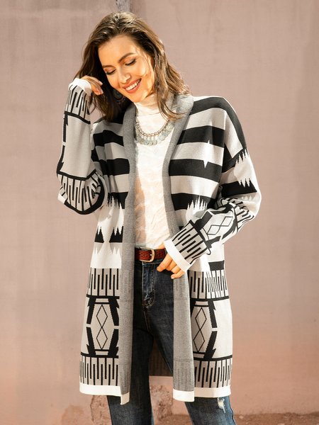 

Vintage Casual Cotton Blends Outerwear, Gray, Coats