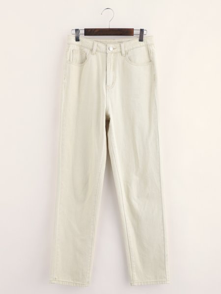 

Casual Cotton-Blend Vintage Pants, Light khaki, Pants