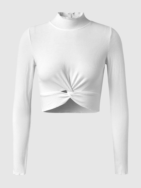 

Simple Solid T-shirt, White, Tees