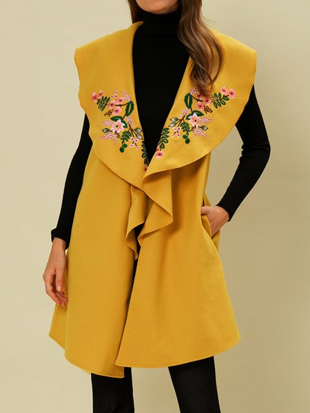 

Floral Outerwear, Yellow brown, Outerwear