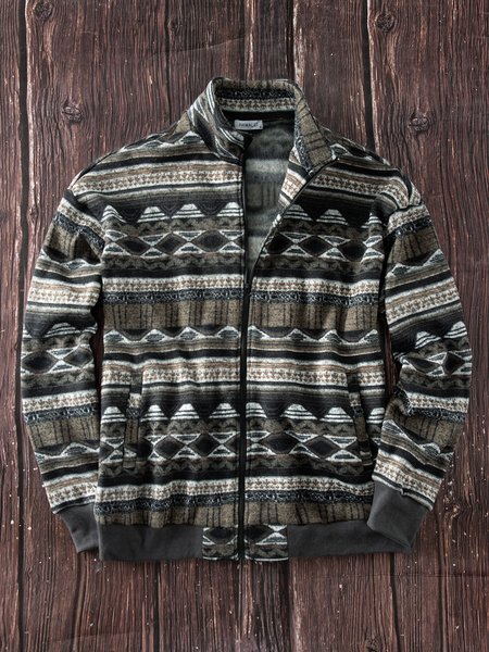 

Cotton Blends Casual Long Sleeve Jackets, Black, Jackets & Coats