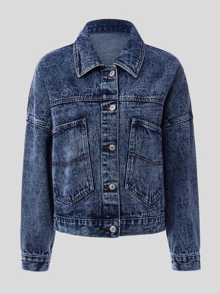 

Casual Denim Outerwear, Blue, Coats