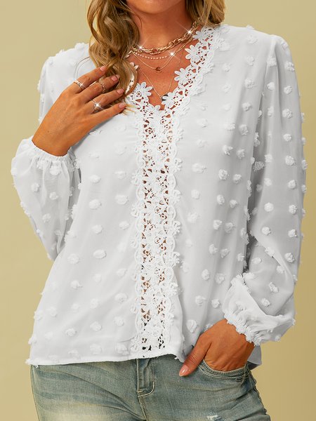 

shift long sleeve Blouse, White, Blouses & Shirts