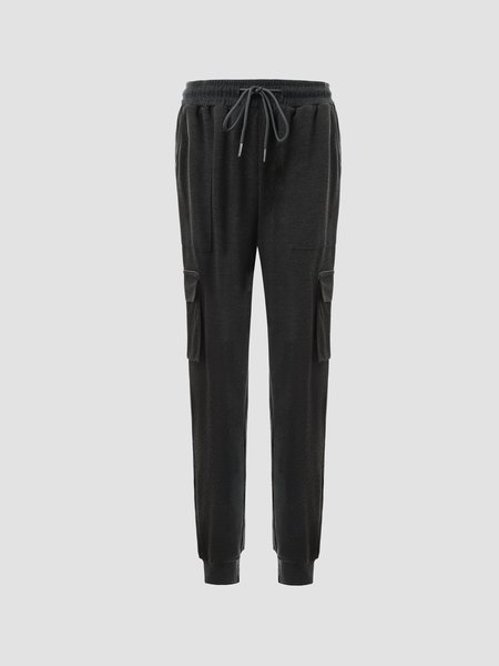 

Sports Casual Sporty Daily Holiday Sporty Pants, Deep gray, Pants