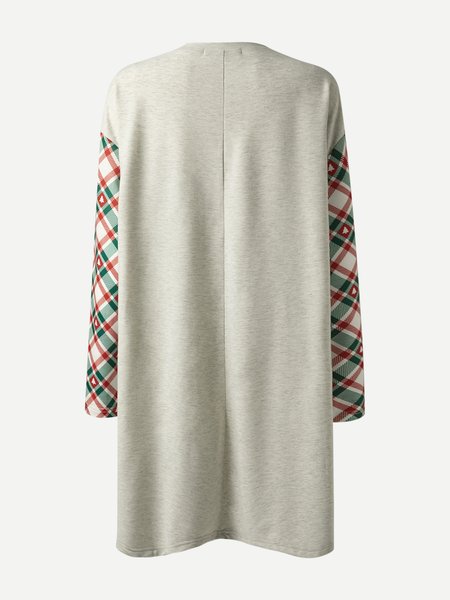 

Checked/Plaid Animal Holiday Dresses, Gray, Mini Dresses