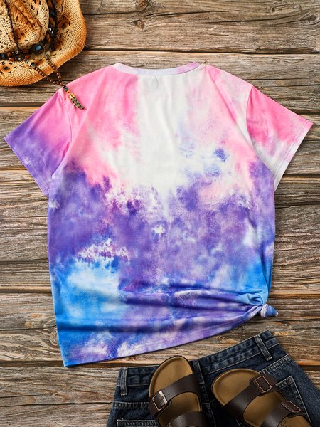 

Bee letter print casual T-shirt, As picture, T-Shirts