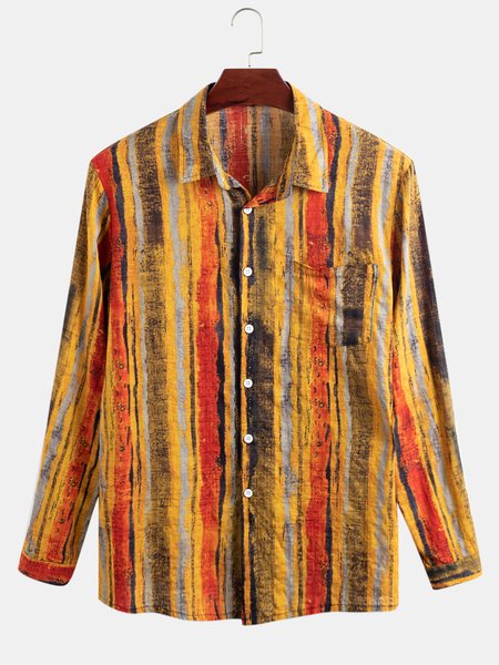 

Cotton Shirt Collar Shirts & Tops, As picture, Men's shirts