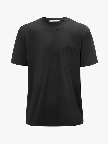 

Men's V-Neck Short Sleeve Tee, Black, T-Shirts