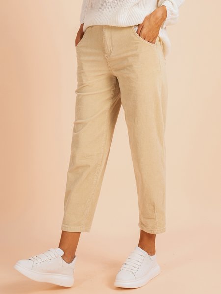 

Washed soft corduroy pants, Khaki, Pants