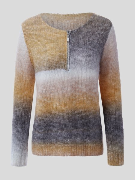

Ombre Vacation Crew Neck Pullover, As picture, Pullovers