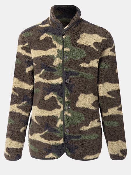 

Camo Long Sleeve Work Jackets, As picture, Jackets & Coats