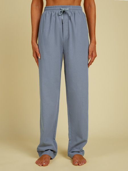 

Casual Pockets Pants, Blue purple, Pants