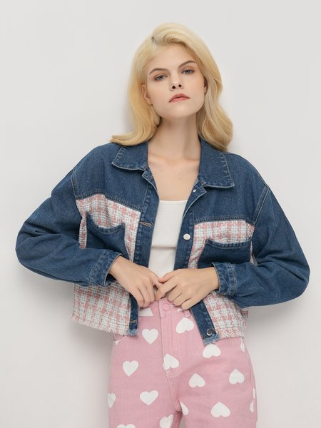 

Off Shoulder Casual Outerwear, Blue, Coats