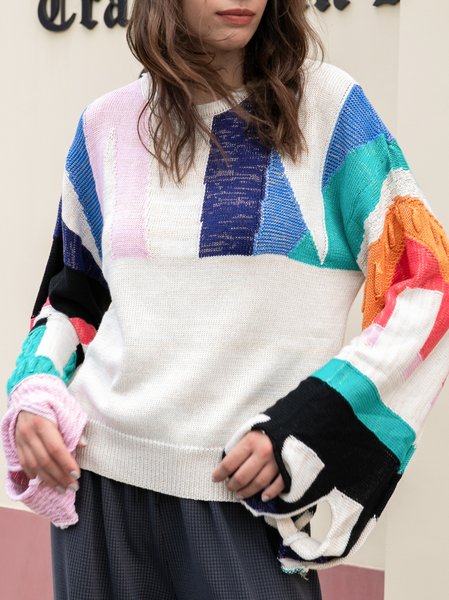 

Holiday Shift Crew Neck Sweater, As picture, Pullovers