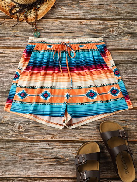 

Simple Tribal Shorts, As picture, Auto-clearance