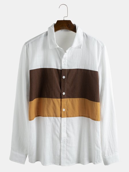 

Cotton Colorblock Shirts & Tops, Yellow, Men's shirts