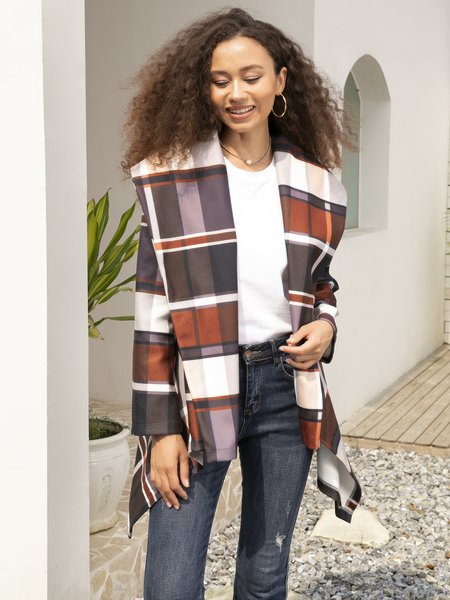 

Plaid Outerwear, Multicolor, Coats