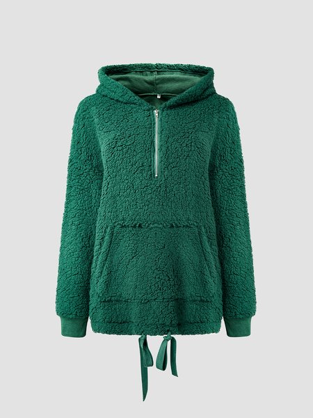

Fluff/Granular Fleece Fabric Plain Simple Sweatshirt, Darkgreen, Sweatshirts & Hoodies