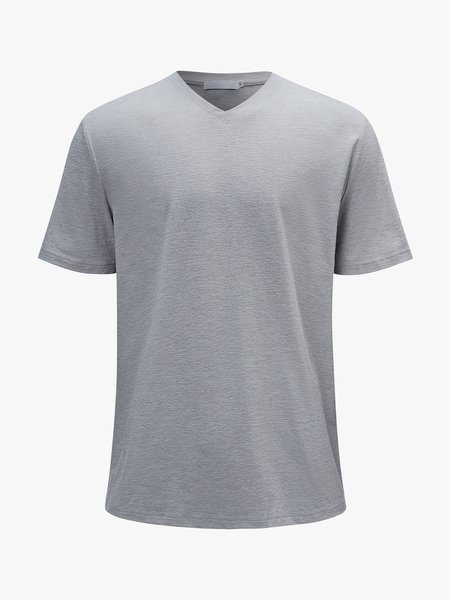 

Men's V-Neck Short Sleeve Tee, Gray, T-Shirts