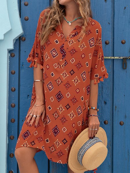

Boho Cotton Women Dress, As picture, Designers