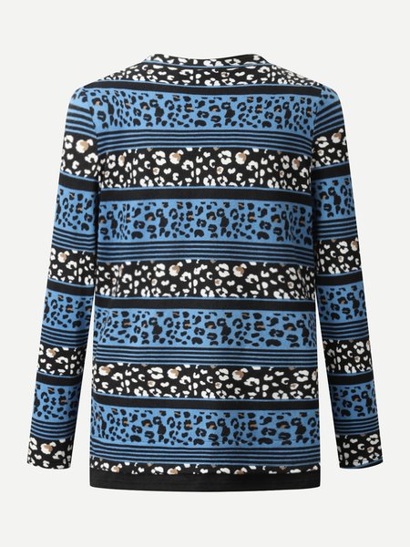 

Leopard Crew Neck Shirts & Tops, Blue, T-Shirts
