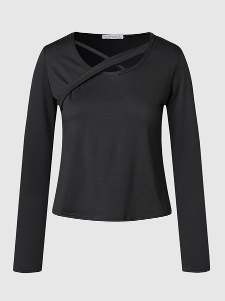 

Simple T-shirt, Black, Tops