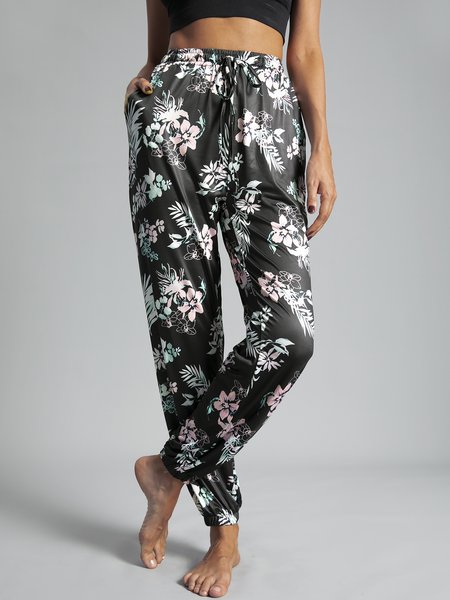 

Holiday Floral Cotton-Blend Pants, Green, Pants