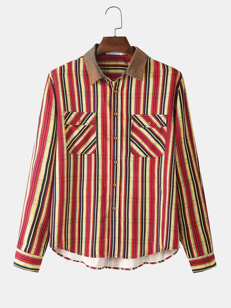 

Vintage Shirt Collar Shirts & Tops, Brown, Men's shirts