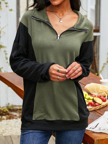 

Casual Long Sleeve Sweatshirt, Green, Sweatshirts & Hoodies