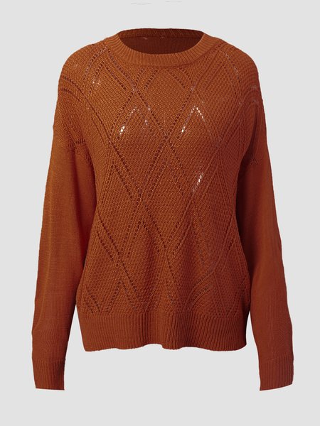 

Vintage Casual Sweater, Brick red, Sweaters
