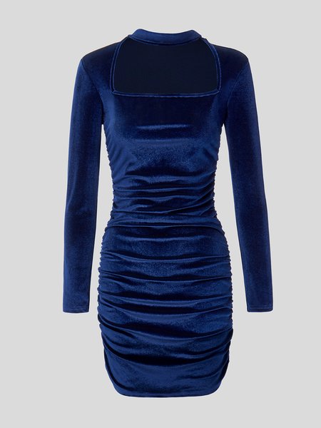 

Casual Weaving Dress, Deep blue, Mini Dresses