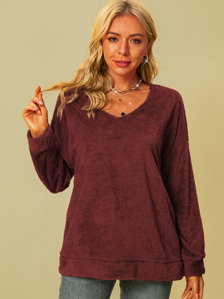 

Maniche Lunghe Top, Vino rosso, Blouses & Shirts