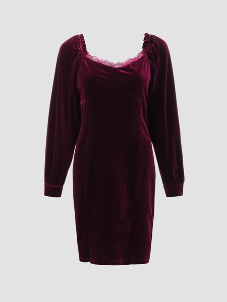 

New hot selling Korean velvet slim fitting long sleeve gold velvet Hip Wrap banquet dress, Datered, Casual Dresses
