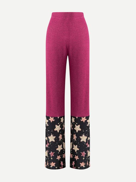 

Star Cotton Blends Pants, Rose red, Pants