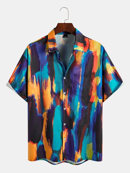 

Vintage Short Sleeve Shirts, Blue, Shirts ＆ Blouse