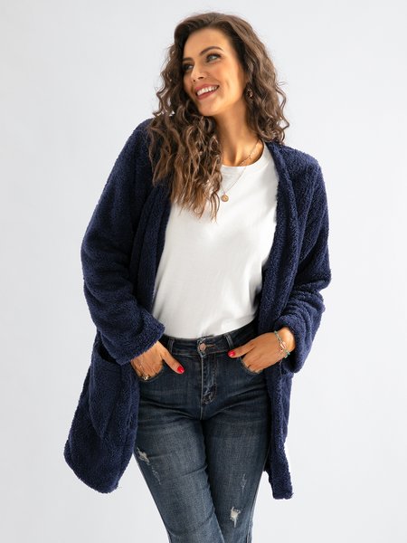 

Shift Casual Long Sleeve Outerwear, Blue, Coats