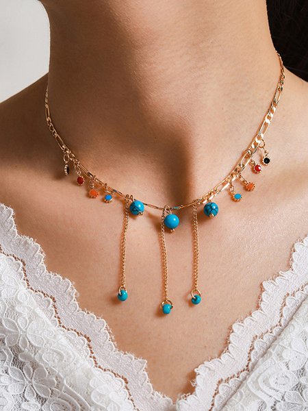 

Necklace, Golden, Necklaces