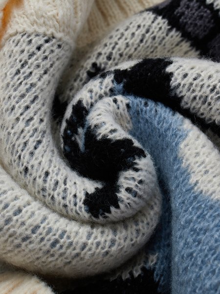 

Regular Fit Geometric Fall Cardigan, As picture, Cardigans
