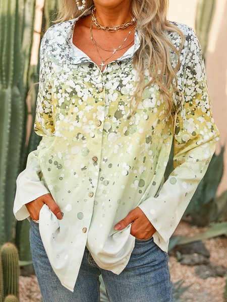 

Shift Casual Abstract V Neck Blouse, Yellow, Blouses & Shirts