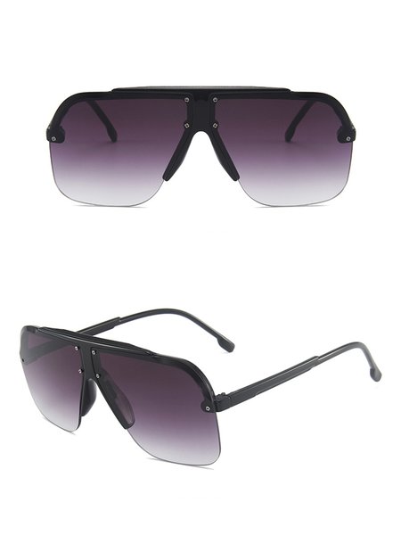 

Half-rim square Glasses, Gray, Sunglasses