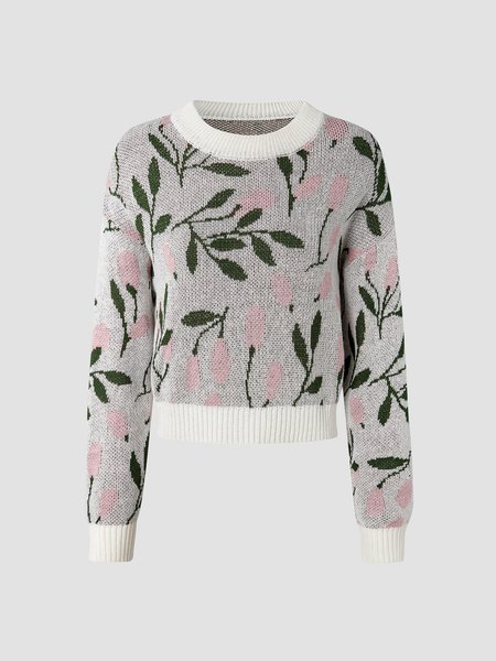 

Loosen Yarn/Wool Yarn Sweater, Multicolor, Sweaters
