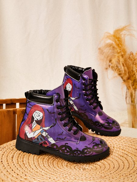 

Halloween Character Grimace Martin Boots, As picture, Boots