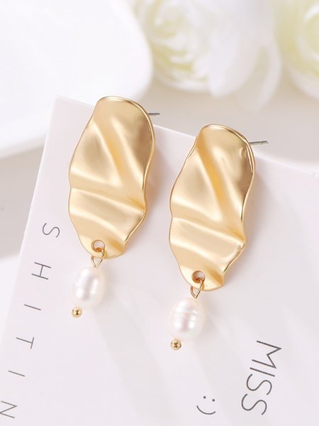 

Earrings, Golden, Earrings