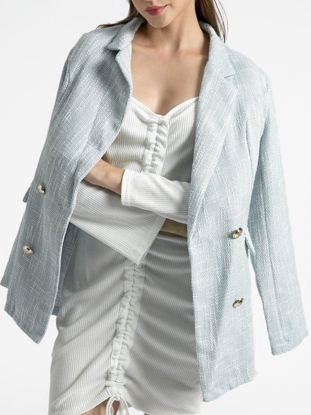 

Fall A-line Long Sleeve Lapel Lapel Formal Outerwear, As picture, Blazers