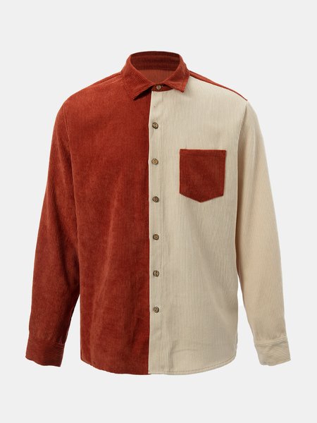

Corduroy Shirts & Tops, Apricot, Blouses&Shirts