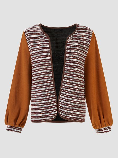 

Holiday A-Line Long Sleeve Outerwear, Brown, Jackets