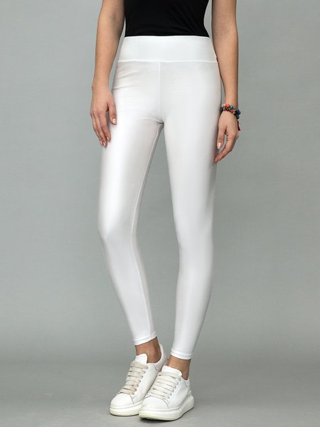 

Solid Pants, White, Pants