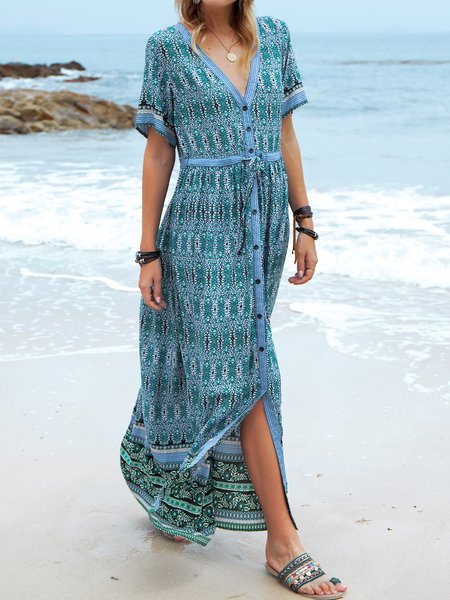 

Abito Arricciato Vacanza Cotone, Colore dell'immagine, Summer dresses