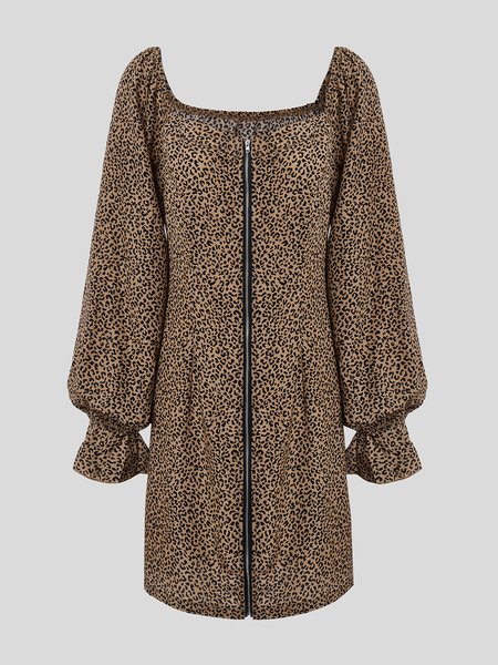 

Weaving Dress, Brown, Mini Dresses
